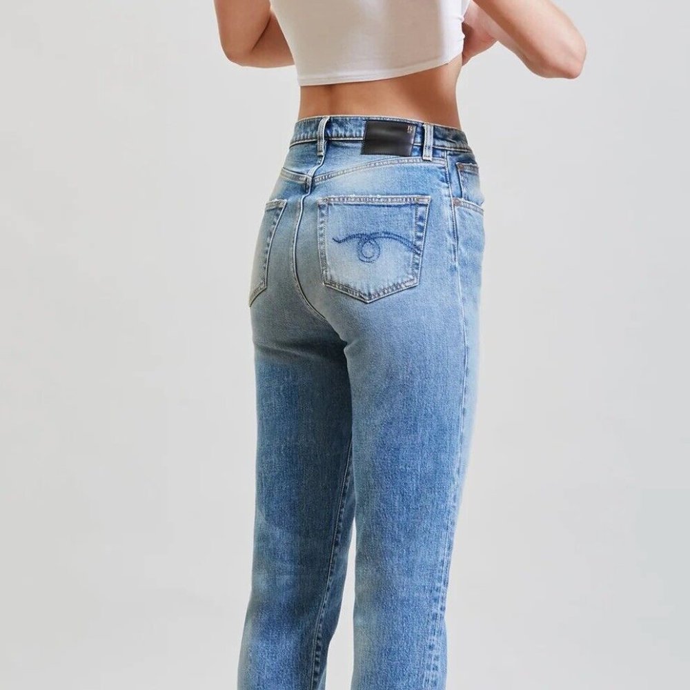 $495 R13 Shelley Slim - Jasper Wash - Size 30 Jeans Stretch